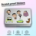 Mr. Bean Stickers Waterproof Pack of 22 Vinyl Decals for Laptop Mobile Self Adhesive Sticker (Pack of 22)