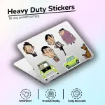 Mr. Bean Stickers Waterproof Pack of 22 Vinyl Decals for Laptop Mobile Self Adhesive Sticker (Pack of 22)